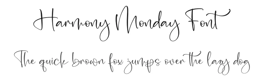 Harmony Monday Font by letterfabric — Script Handwritten Font
