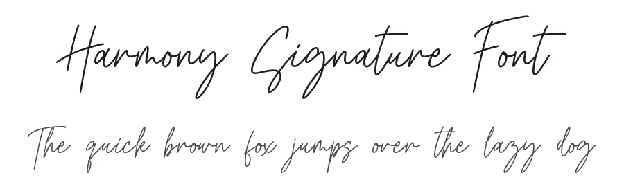 Harmony Signature Font by qwrtype — Script Handwritten Font