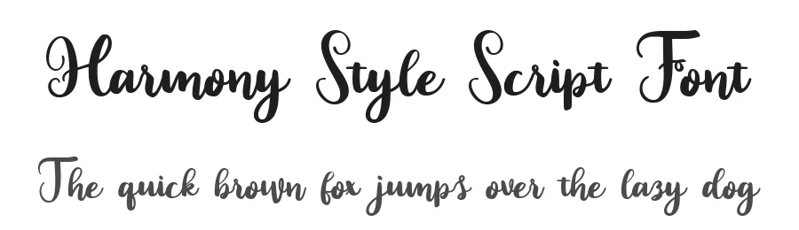 Harmony Style Script Font by bearydsgn — Script Handwritten Font