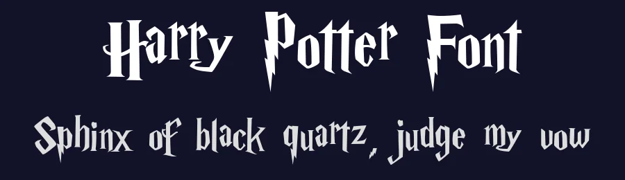 Harry Potter Font by Igor Grovich — Display Font — thumbnail 2