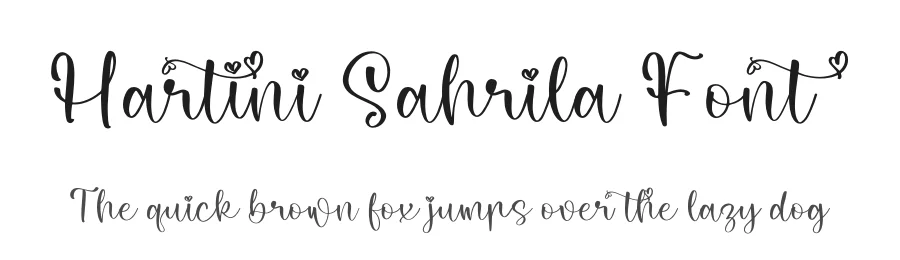 Hartini Sahrila Font by perspectype — Script Handwritten Font