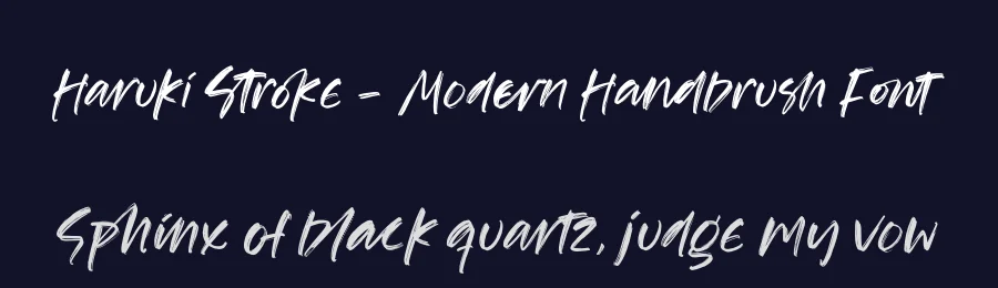 Haruki Stroke – Modern Handbrush Font by stylishtype.co — Script Handwritten Font — thumbnail 2