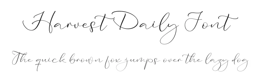 Harvest Daily Font by letterfabric — Script Handwritten Font