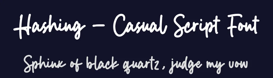 Hashing – Casual Script Font by Fikryal Studio — Script Handwritten Font — thumbnail 2