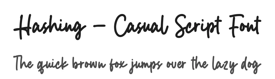 Hashing – Casual Script Font by Fikryal Studio — Script Handwritten Font