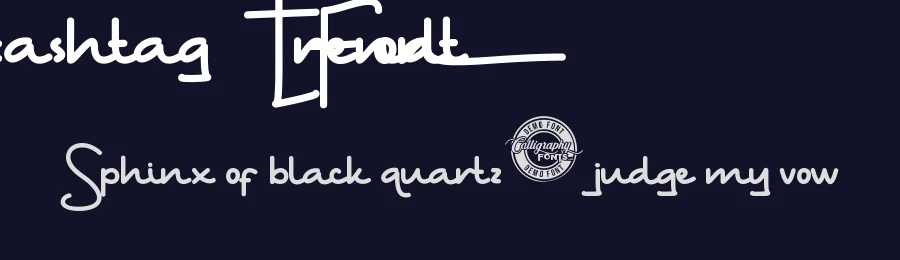 Hashtag Trend Font by CalligraphyFonts.net — Script Handwritten Font — thumbnail 2