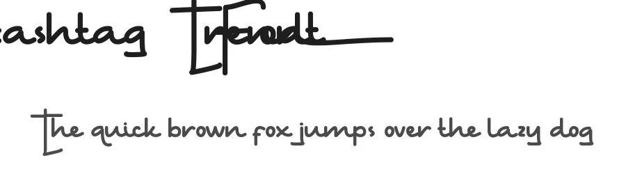 Hashtag Trend Font by CalligraphyFonts.net — Script Handwritten Font