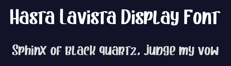 Hasta Lavista Display Font by HydricDesign — Display Font — thumbnail 2