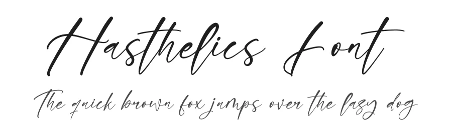 Hasthelics Font by glorytype — Script Handwritten Font