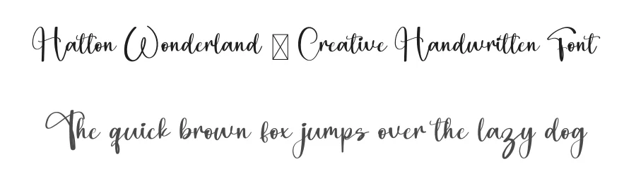 Hatton Wonderland – Creative Handwritten Font by freshtypeink — Script Handwritten Font