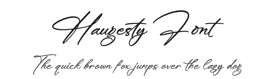 Haugesty Font by glorytype — Script Handwritten Font