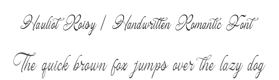Hauliot Roisy | Handwritten Romantic Font by Gracetypestudio — Script Handwritten Font