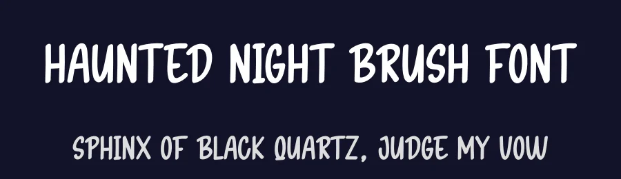 Haunted Night Brush Font by creativeletter — Display Font — thumbnail 2