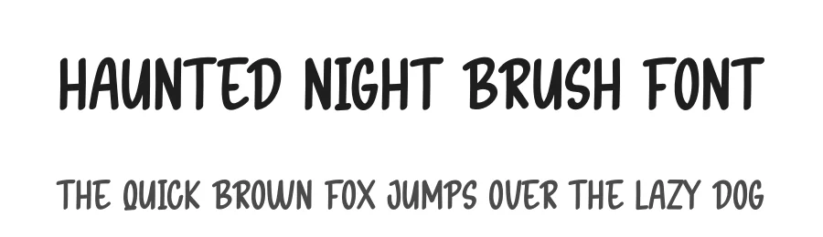 Haunted Night Brush Font by creativeletter — Display Font