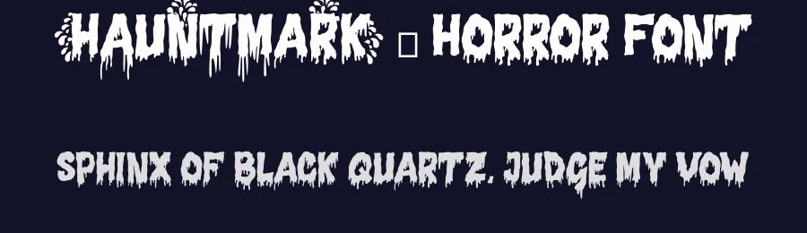 Hauntmark – Horror Font by majelis art — Decorative Font — thumbnail 2