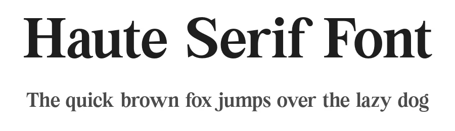 Haute Serif Font by Surplus Type Co — Serif Font