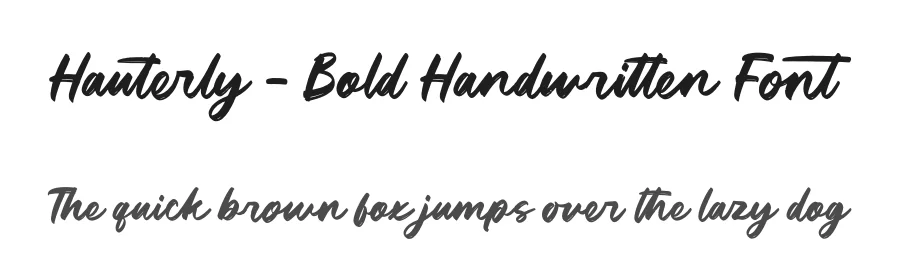 Hauterly – Bold Handwritten Font by letterenastudios — Serif Font