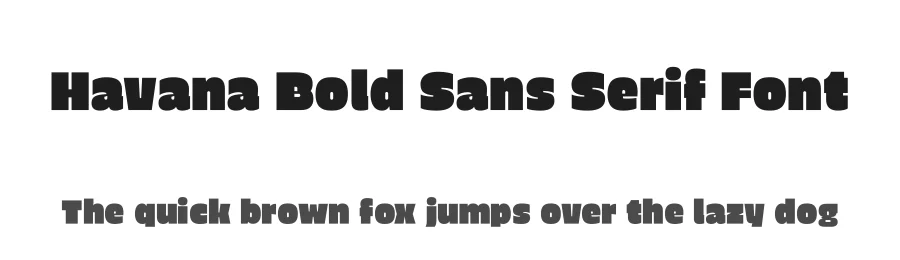 Havana Bold Sans Serif Font by Gfont — Sans Serif Font