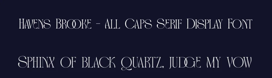 Havens Brooke – All Caps Serif Display Font by timelesstype.co — Display Font — thumbnail 2
