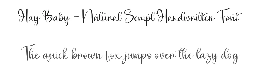 Hay Baby – Natural Script Handwritten Font by andikastudio — Script Handwritten Font