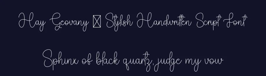Hay Geovany – Stylish Handwritten Script Font by freshtypeink — Script Handwritten Font — thumbnail 2