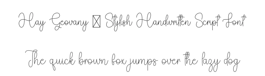 Hay Geovany – Stylish Handwritten Script Font by freshtypeink — Script Handwritten Font