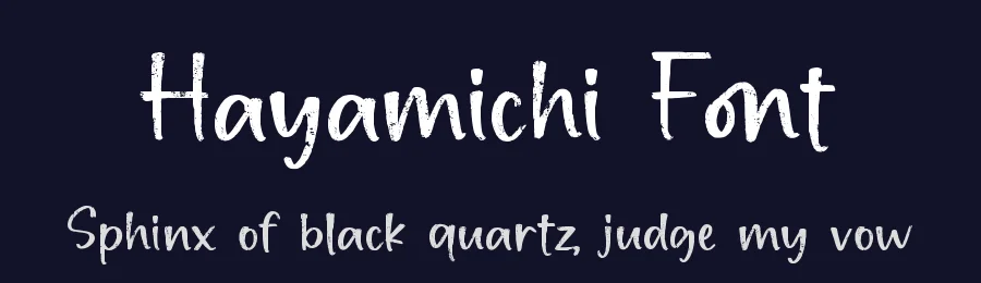 Hayamichi Font by qwrtype — Script Handwritten Font — thumbnail 2