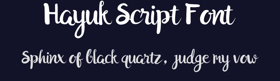 Hayuk Script Font by Typeface — Script Handwritten Font — thumbnail 2
