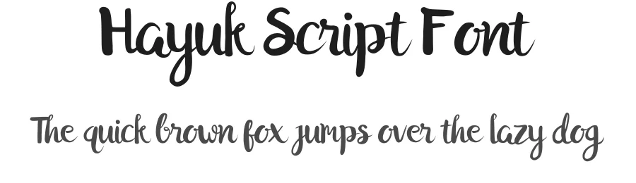 Hayuk Script Font by Typeface — Script Handwritten Font