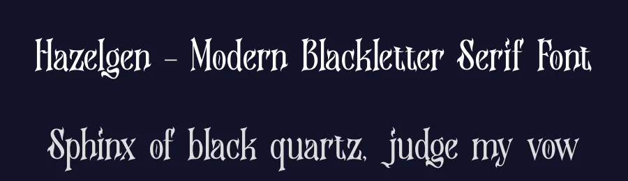 Hazelgen – Modern Blackletter Serif Font by timelesstype.co — Blackletter Font — thumbnail 2