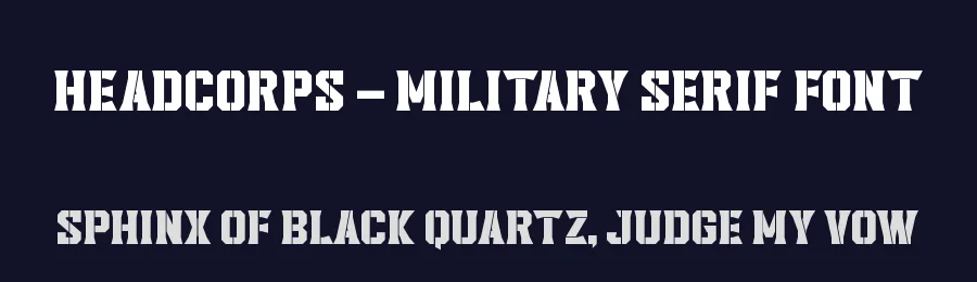 Headcorps – Military Serif Font by Almarkha Type — Decorative Font — thumbnail 2