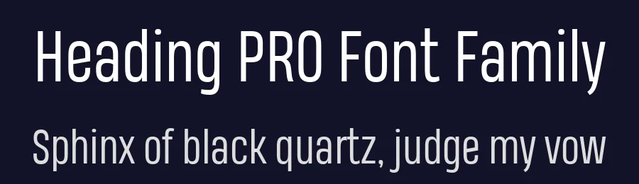 Heading PRO Font Family by Francesco Canovaro — Sans Serif Font — thumbnail 2