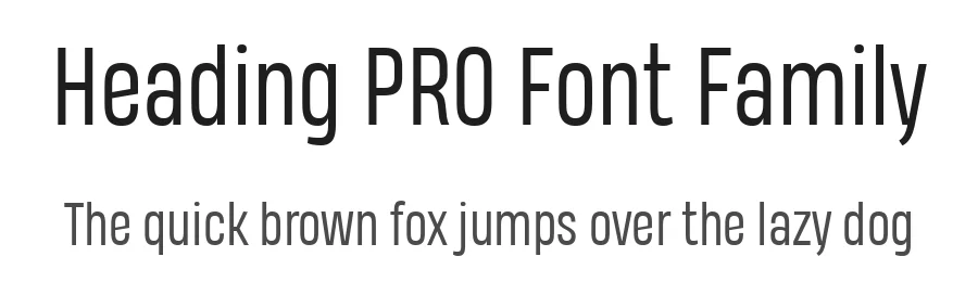 Heading PRO Font Family by Francesco Canovaro — Sans Serif Font