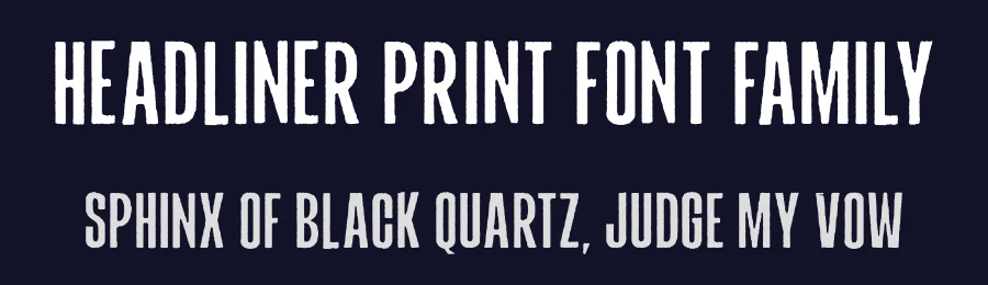 Headliner Print Font Family by Tom Chalky — Display Font — thumbnail 2