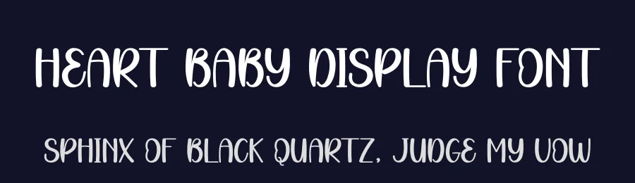 Heart Baby Display Font by creativeletter — Display Font — thumbnail 2