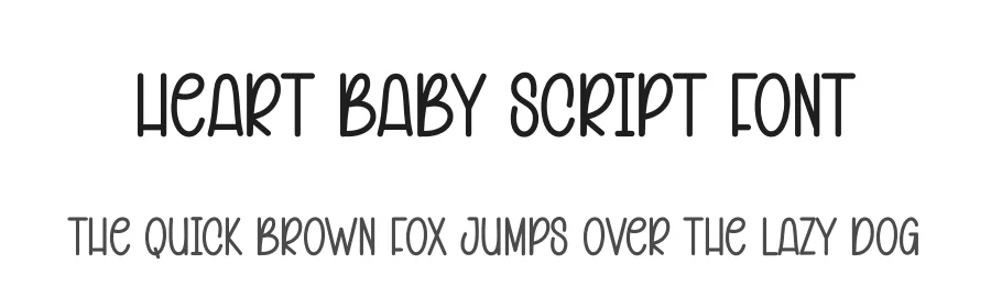 Heart Baby Script Font by andikastudio — Display Font
