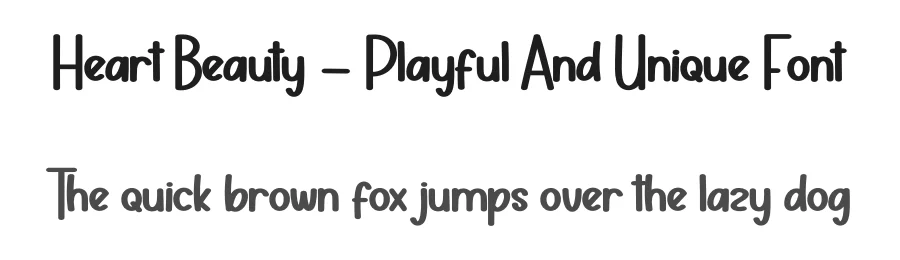 Heart Beauty – Playful And Unique Font by andikastudio — Display Font