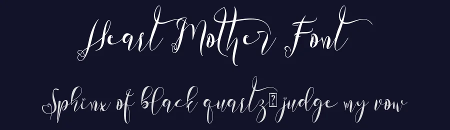 Heart Mother Font by Yoga Letter — Script Handwritten Font — thumbnail 2