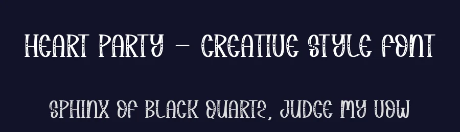 Heart Party – Creative Style Font by creativeletter — Display Font — thumbnail 2