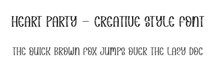 Heart Party – Creative Style Font by creativeletter — Display Font
