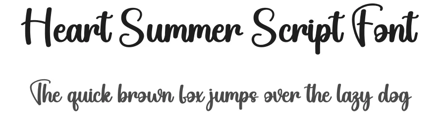 Heart Summer Script Font by creativeletter — Script Handwritten Font
