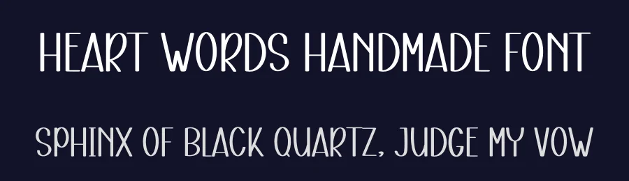 Heart Words Handmade Font by freshtypeink — Display Font — thumbnail 2