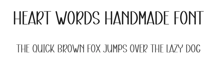 Heart Words Handmade Font by freshtypeink — Display Font