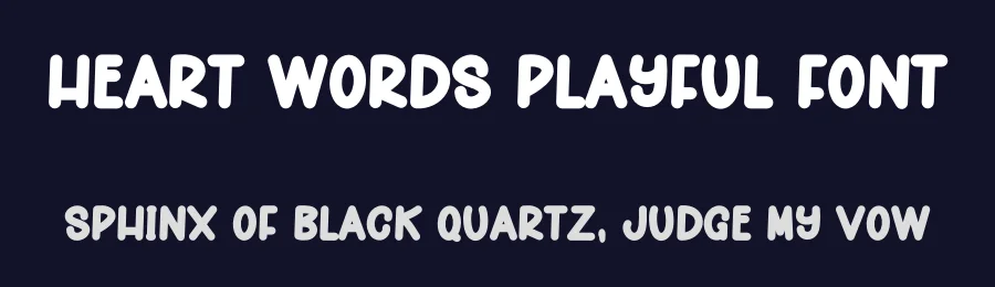 Heart Words Playful Font by freshtypeink — Display Font — thumbnail 2