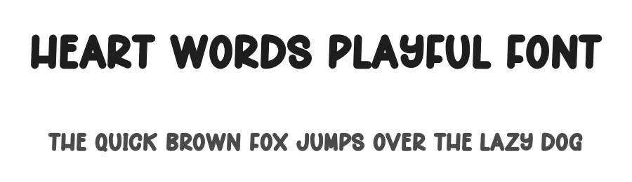 Heart Words Playful Font by freshtypeink — Display Font