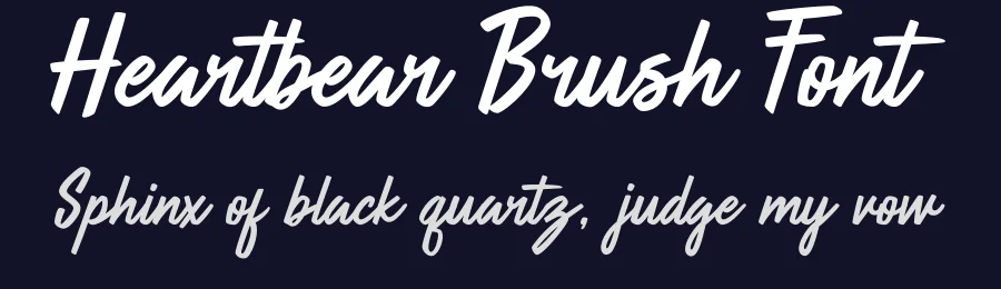 Heartbear Brush Font by HRDR — Script Handwritten Font — thumbnail 2
