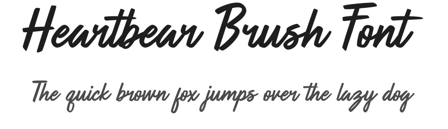 Heartbear Brush Font by HRDR β Script Handwritten Font