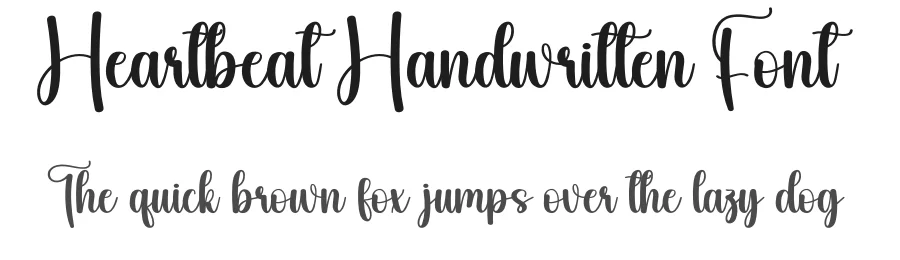 Heartbeat Handwritten Font by andikastudio — Script Handwritten Font