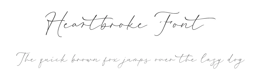 Heartbroke Font by AesthericaStudio โ Script Handwritten Font