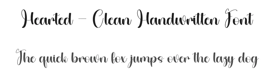 Hearted – Clean Handwritten Font by andikastudio — Script Handwritten Font